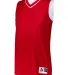 Augusta Sportswear 154 Ladies' Reversible Two-Colo RED/ WHITE front view