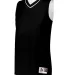Augusta Sportswear 154 Ladies' Reversible Two-Colo BLACK/ WHITE front view