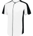 Augusta Sportswear 1656 Youth Full-Button Baseball in White/ black side view