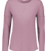 Augusta Sportswear 3077 Ladies' Tri-Blend Long Sle in Dusty rose hthr front view