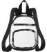 BAGedge BE268 Unisex Clear PVC Mini Backpack in Black back view