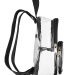 BAGedge BE268 Unisex Clear PVC Mini Backpack in Black side view