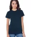 Bayside Apparel 3075 Ladies' Union-Made 6.1 oz., C in Navy front view