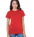 Bayside Apparel 3075 Ladies' Union-Made 6.1 oz., C in Red front view