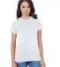 Bayside Apparel 3075 Ladies' Union-Made 6.1 oz., C in White front view