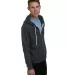 Bayside Apparel 875 Unisex 7 oz., 50/50 Full-Zip F in Charcoal heather front view