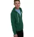 Bayside Apparel 875 Unisex 7 oz., 50/50 Full-Zip F in Hunter green front view