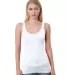 Bayside Apparel 3410 Junior's 4.2 oz., Fine Jersey in White front view