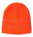 Bayside Apparel 3715 100% Acrylic Beanie in Bright orange back view