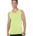 Bayside Apparel 6500 Men's 6.1 oz., 100% Cotton Ta in Lime green front view