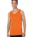 Bayside Apparel 6500 Men's 6.1 oz., 100% Cotton Ta in Bright orange front view