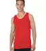 Bayside Apparel 6500 Men's 6.1 oz., 100% Cotton Ta in Red front view