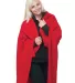 Bayside Apparel 9000 Polyester Stadium Fleece Blan in Red front view