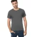 Bayside Apparel 9500 Unisex 4.2 oz., 100% Cotton F in Charcoal front view