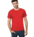 Bayside Apparel 9500 Unisex 4.2 oz., 100% Cotton F in Red front view