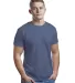 Bayside Apparel 9500 Unisex 4.2 oz., 100% Cotton F in Blue jean front view
