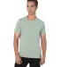 Bayside Apparel 9510 Unisex 4.2 oz., 50/50 Fine Je in Heather sage front view