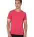 Bayside Apparel 9510 Unisex 4.2 oz., 50/50 Fine Je in Heather red front view