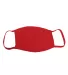 Bayside Apparel 1900 Adult Cotton Face Mask Made i in Red front view