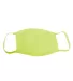 Bayside Apparel 1900 Adult Cotton Face Mask Made i in Lime green front view