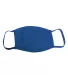 Bayside Apparel 1900 Adult Cotton Face Mask Made i in Royal blue front view