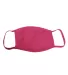 Bayside Apparel 1900 Adult Cotton Face Mask Made i in Heather red front view