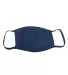 Bayside Apparel 1900 Adult Cotton Face Mask Made i in Heather navy front view