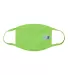 Bayside Apparel 1900 Adult Cotton Face Mask Made i in Lime green back view