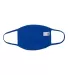 Bayside Apparel 1900 Adult Cotton Face Mask Made i in Royal blue back view