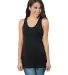 Bayside Apparel 9600 Ladies' 4.2 oz., Triblend Rac in Tri charcoal front view