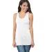 Bayside Apparel 9600 Ladies' 4.2 oz., Triblend Rac in Solid white front view