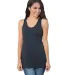Bayside Apparel 9600 Ladies' 4.2 oz., Triblend Rac in Tri athletic gry front view