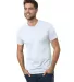Bayside Apparel 9570 Unisex 4.2 oz., Triblend T-Sh in Solid white front view