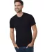 Bayside Apparel 9570 Unisex 4.2 oz., Triblend T-Sh in Solid black front view
