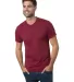 Bayside Apparel 9570 Unisex 4.2 oz., Triblend T-Sh in Tri burgundy front view