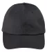 Big Accessories BX880SB Unstructured 6-Panel Cap in Black front view