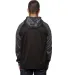 Burnside Clothing 8660 Men's Performance Hooded Sw in Black/ charcoal back view