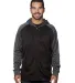 Burnside Clothing 8660 Men's Performance Hooded Sw in Black/ charcoal front view