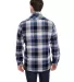 Burnside Clothing 8212 Woven Plaid Flannel With Bi in Blue/ ecru back view