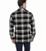 Burnside Clothing 8212 Woven Plaid Flannel With Bi in Black/ ecru back view