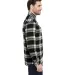 Burnside Clothing 8212 Woven Plaid Flannel With Bi in Black/ ecru side view