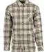 Burnside Clothing 8212 Woven Plaid Flannel With Bi in Grey/ steel front view