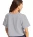 Champion Clothing T453W Ladies' Cropped Heritage T in Oxford gray back view