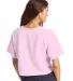Champion Clothing T453W Ladies' Cropped Heritage T in Pink candy back view