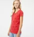 Code V 3629 Ladies' Five Star T-Shirt RED STAR side view