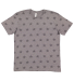 Code V 3929 Mens' Five Star T-Shirt in Gran hthr star front view