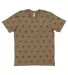 Code V 3929 Mens' Five Star T-Shirt MILTARY GRN STAR front view