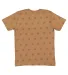 Code V 3929 Mens' Five Star T-Shirt COYOTE BRWN STAR back view