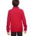 Core 365 TT90Y Youth Campus Microfleece Jacket SPORT RED back view