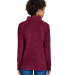 Team 365 TT90W Ladies' Campus Microfleece Jacket in Sport maroon back view